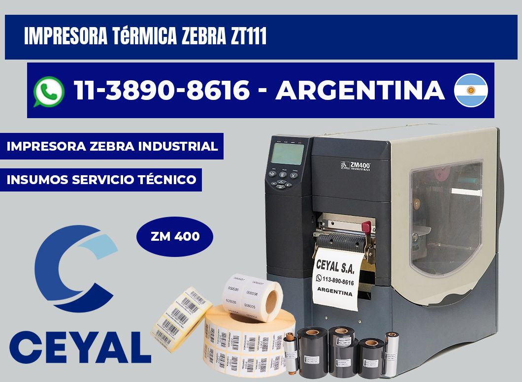 Impresora térmica Zebra ZT111