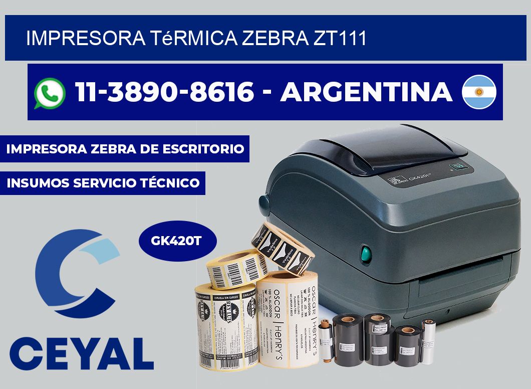 Impresora térmica Zebra ZT111