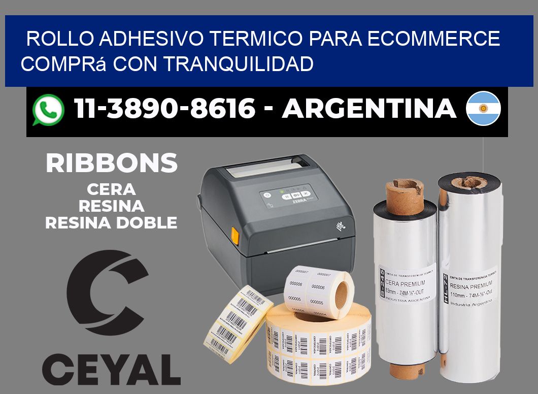 ROLLO ADHESIVO TERMICO PARA ECOMMERCE Comprá con tranquilidad