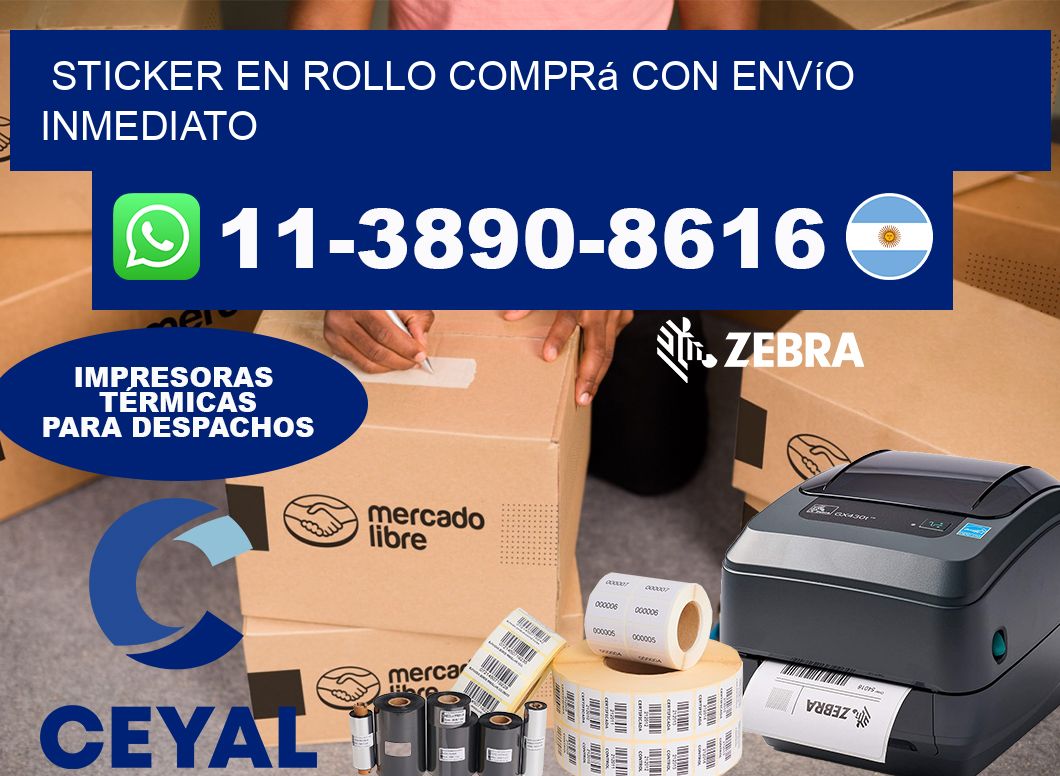 STICKER EN ROLLO Comprá con envío inmediato