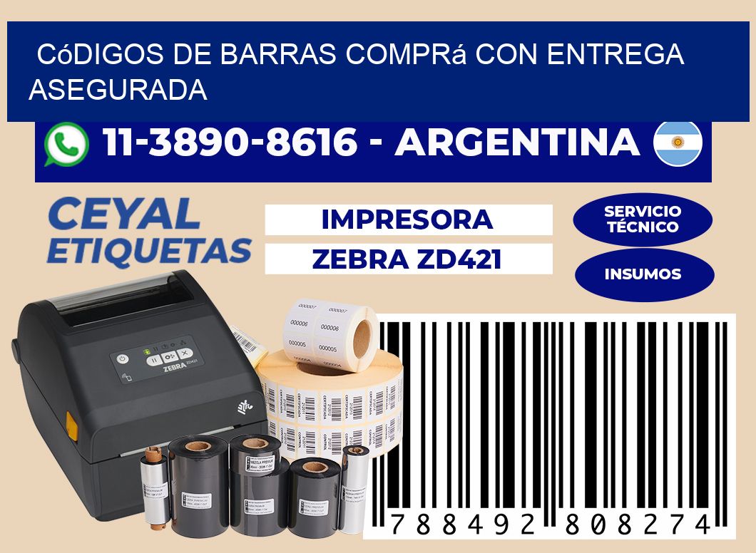 códigos de barras Comprá con entrega asegurada