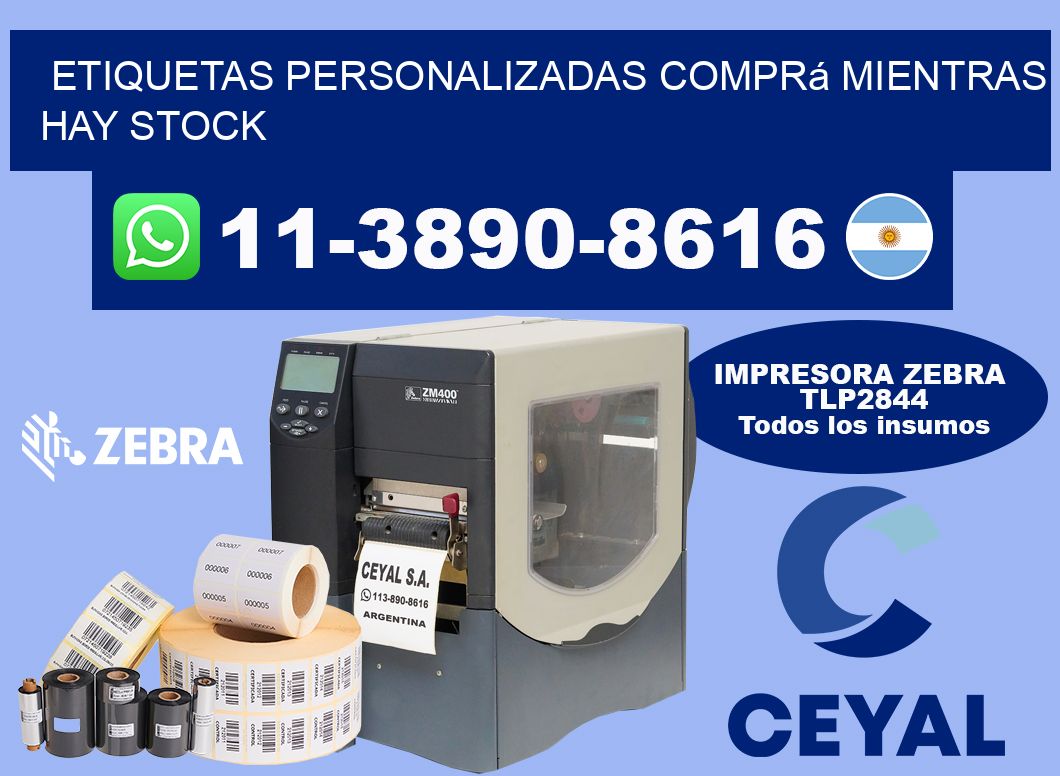 etiquetas personalizadas Comprá mientras hay stock