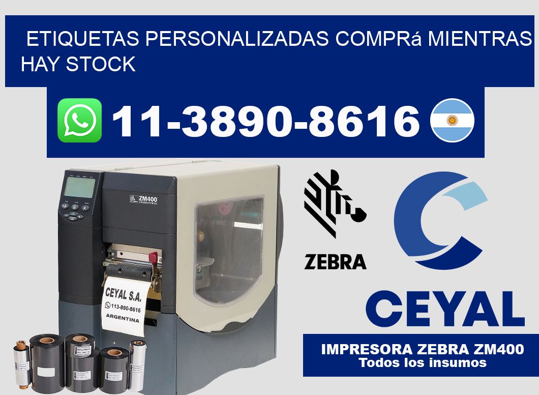 etiquetas personalizadas Comprá mientras hay stock