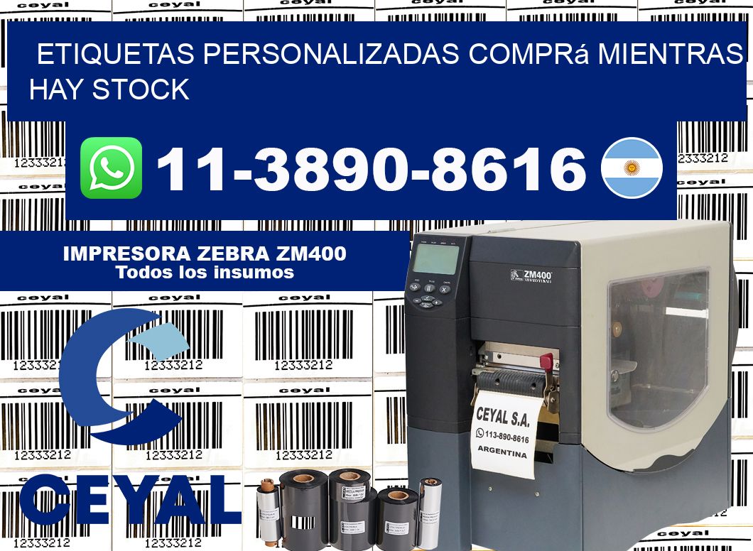 etiquetas personalizadas Comprá mientras hay stock