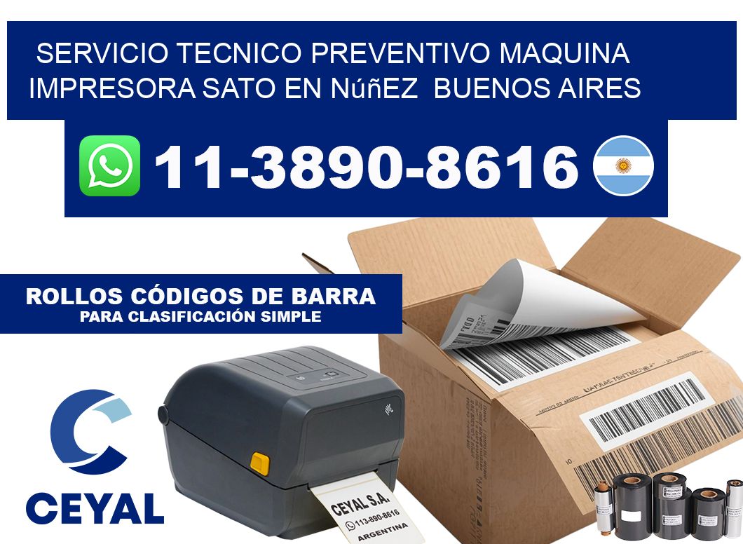servicio tecnico preventivo Maquina impresora Sato en Núñez  Buenos Aires