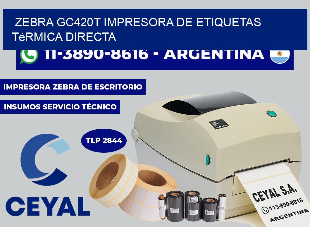 zebra Gc420t impresora de etiquetas térmica directa