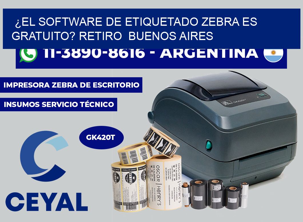 ¿El software de etiquetado Zebra es gratuito? Retiro Buenos Aires