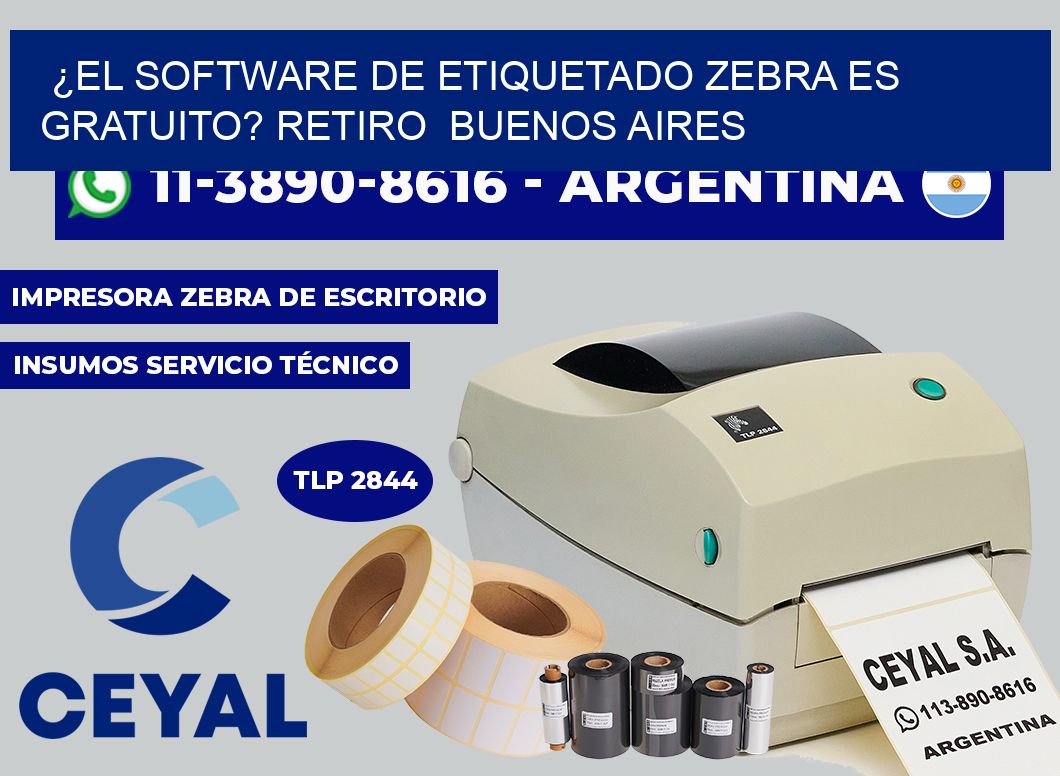 ¿El software de etiquetado Zebra es gratuito? Retiro  Buenos Aires