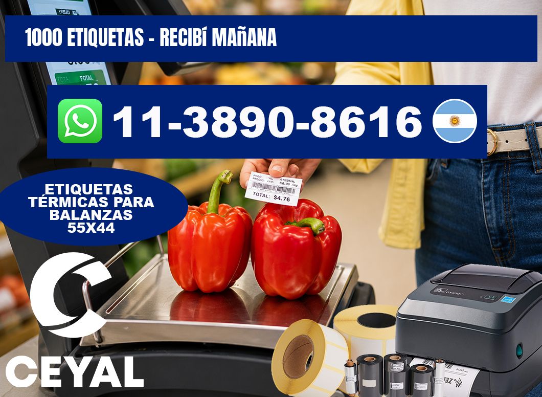 1000 ETIQUETAS - recibí mañana