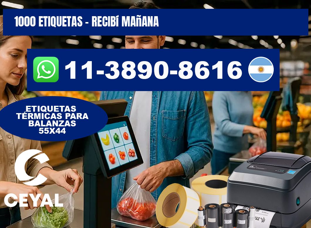 1000 ETIQUETAS - recibí mañana