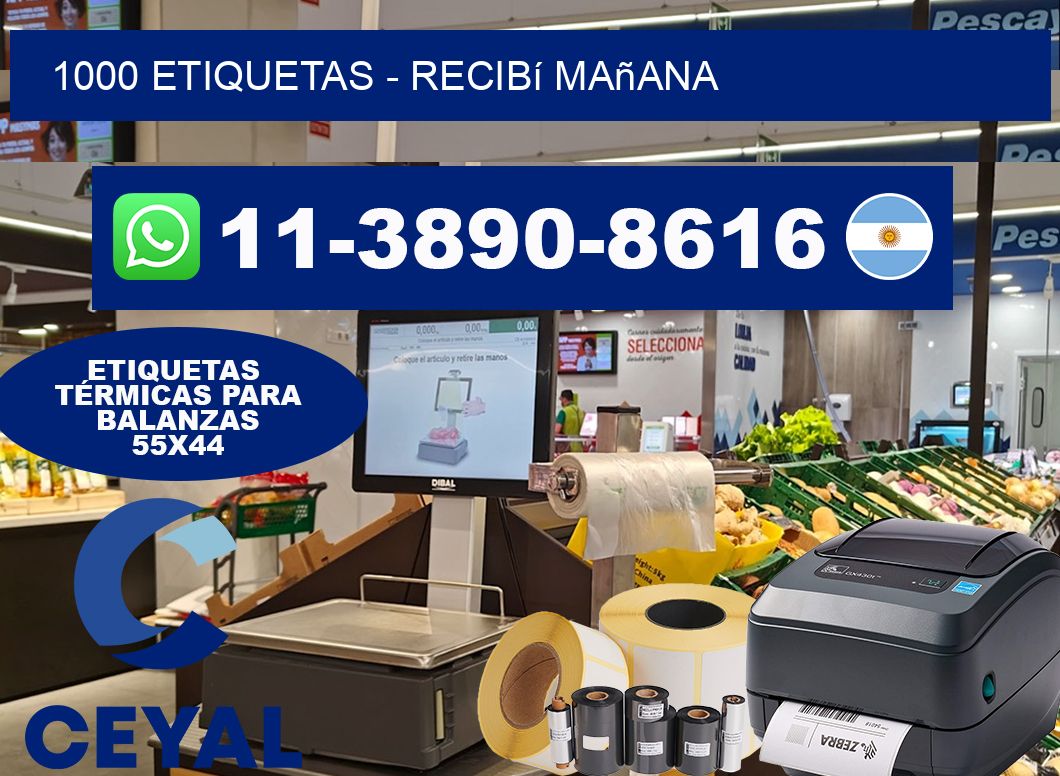 1000 ETIQUETAS – recibí mañana