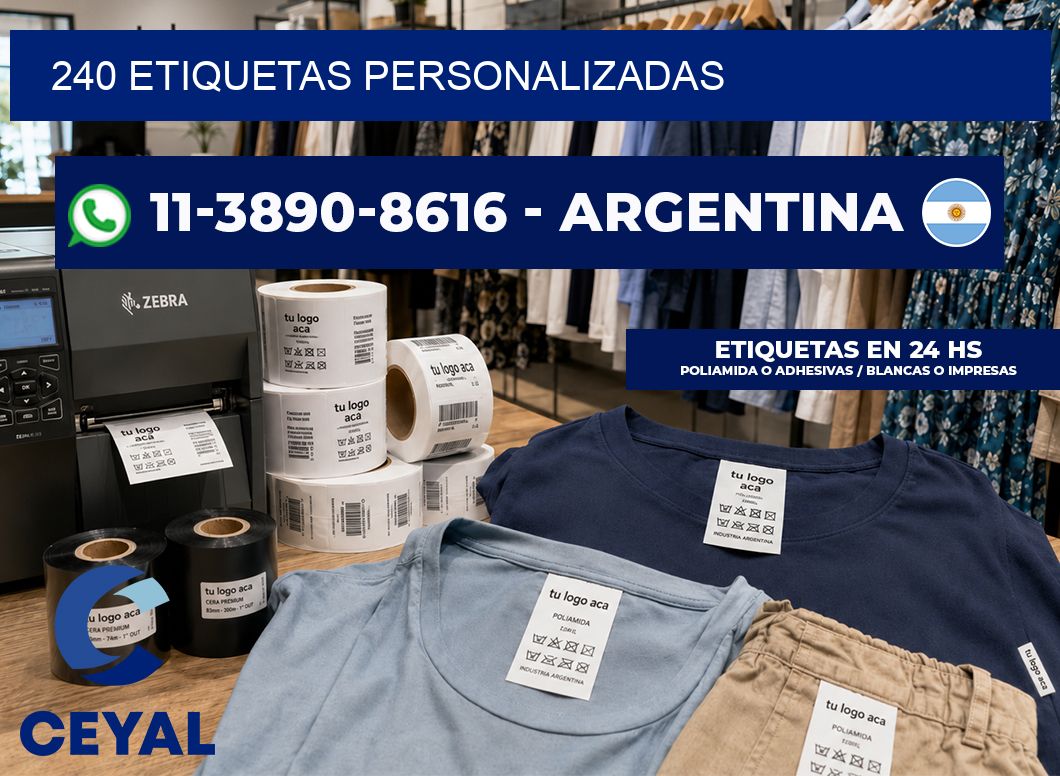 240 ETIQUETAS PERSONALIZADAS