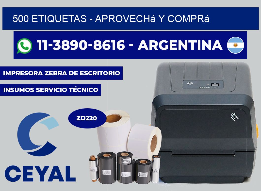 500 ETIQUETAS - Aprovechá y comprá