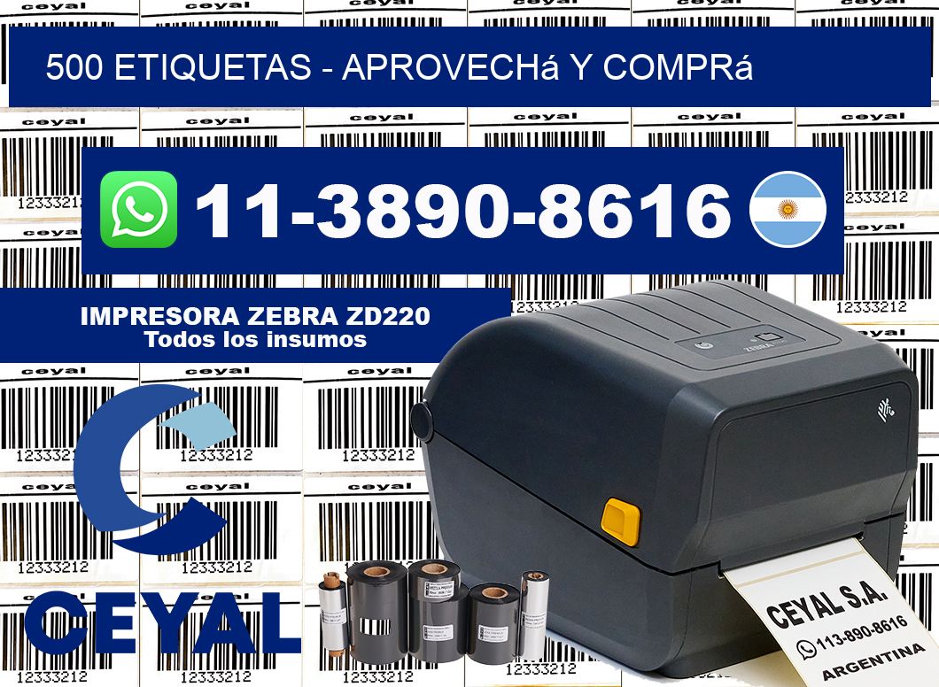 500 ETIQUETAS - Aprovechá y comprá