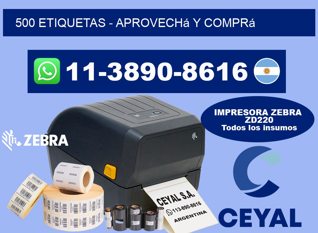 500 ETIQUETAS - Aprovechá y comprá