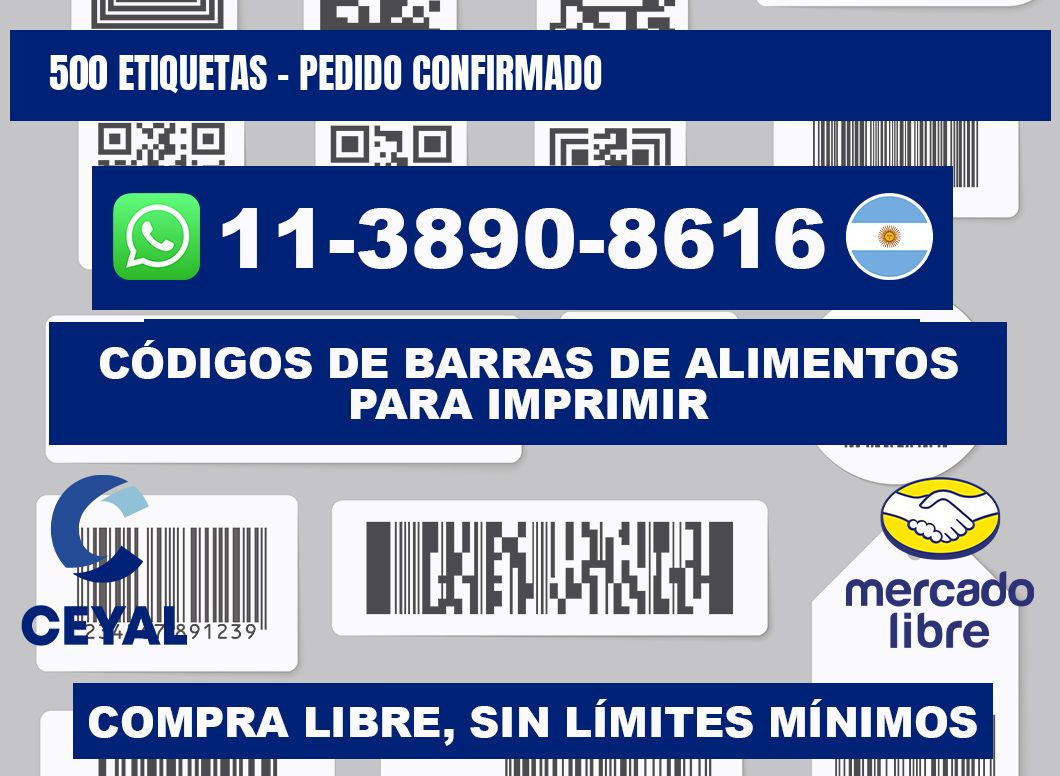 500 ETIQUETAS - Pedido confirmado