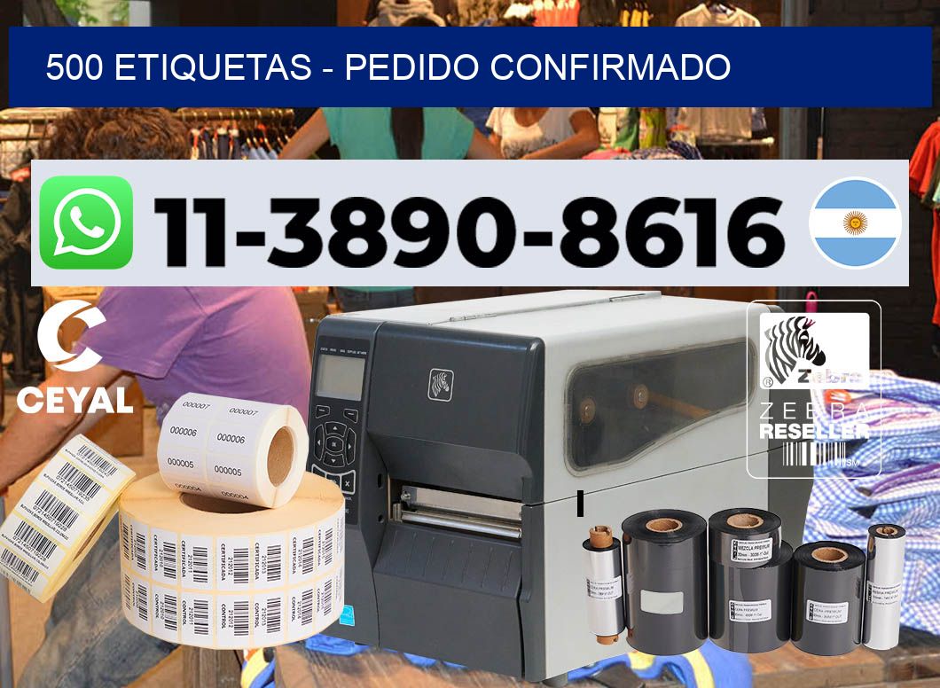 500 ETIQUETAS - Pedido confirmado