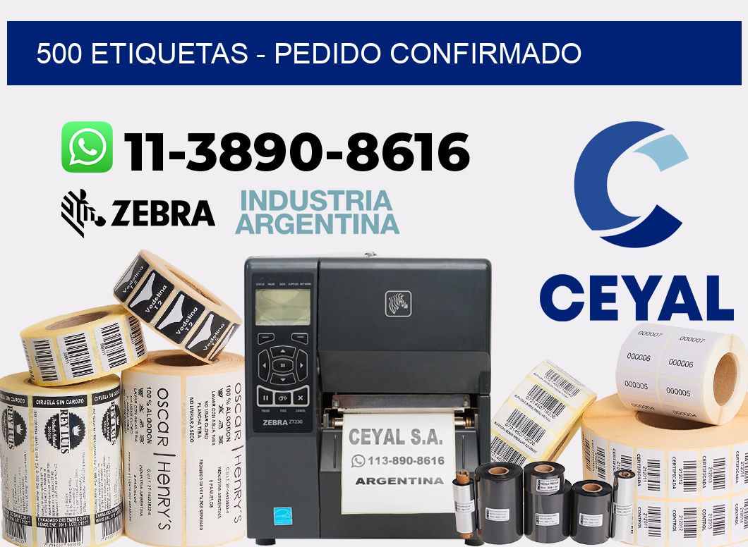 500 ETIQUETAS - Pedido confirmado