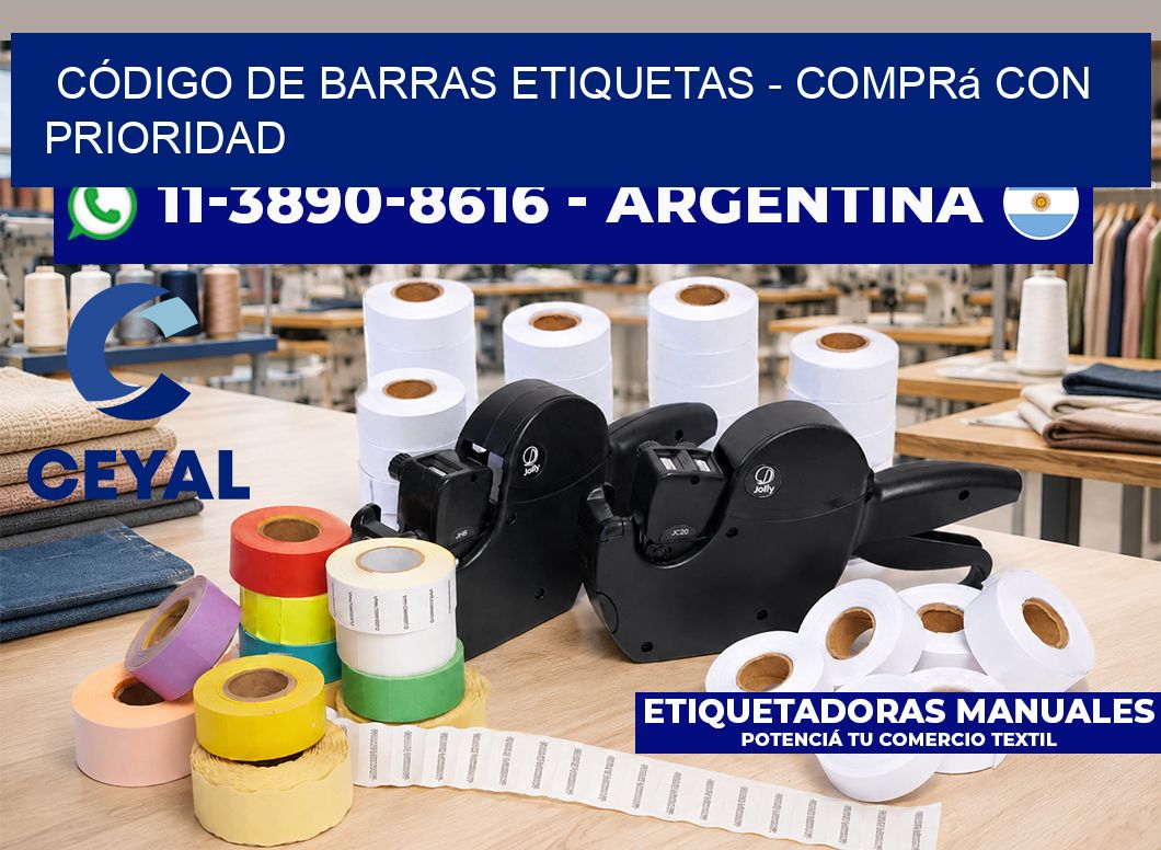 CÓDIGO DE BARRAS ETIQUETAS - Comprá con prioridad