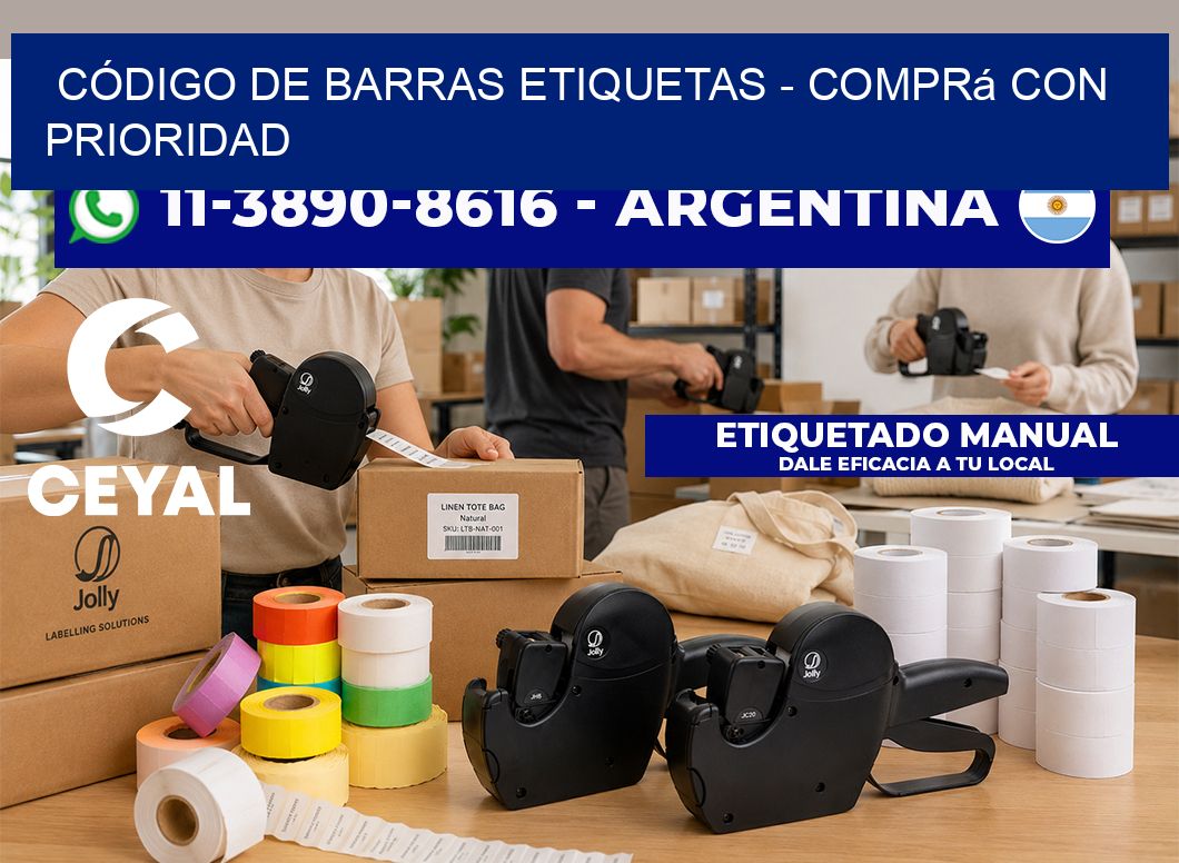CÓDIGO DE BARRAS ETIQUETAS - Comprá con prioridad