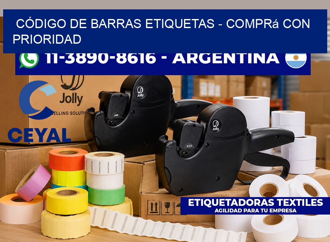 CÓDIGO DE BARRAS ETIQUETAS - Comprá con prioridad