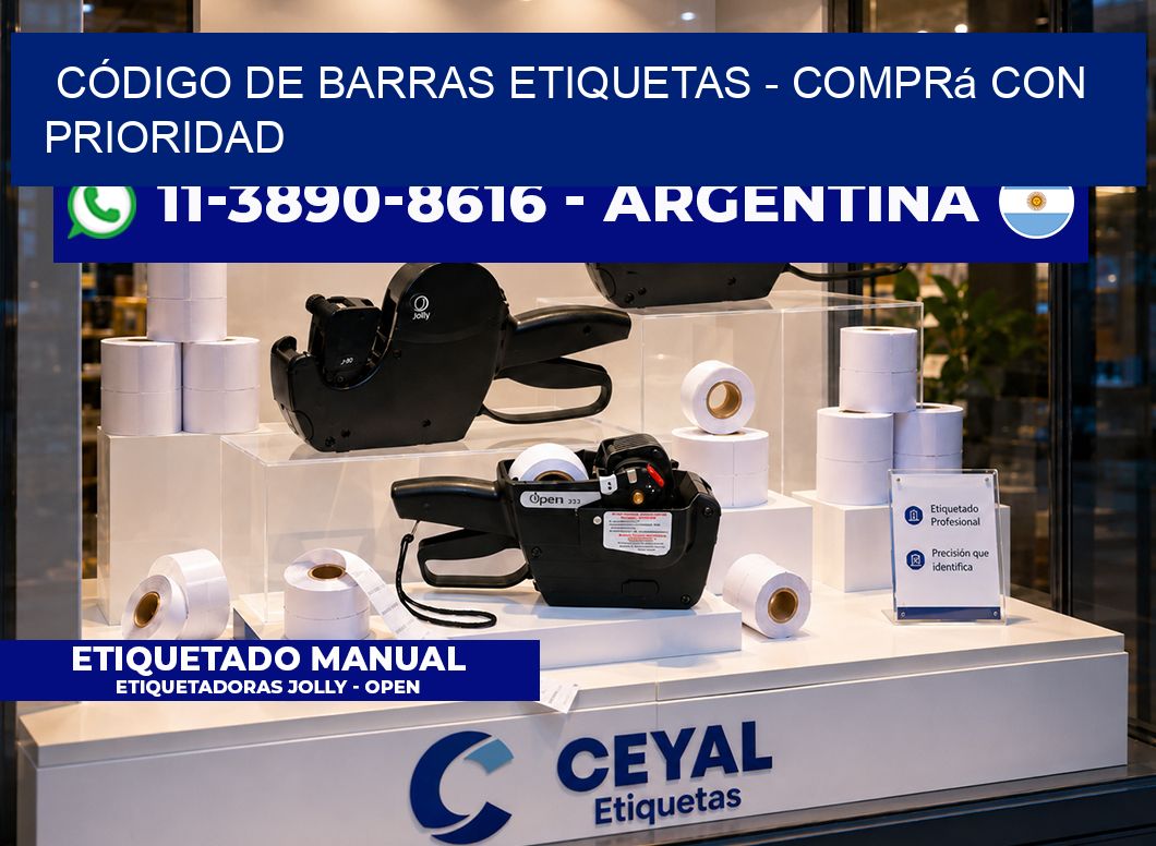 CÓDIGO DE BARRAS ETIQUETAS – Comprá con prioridad