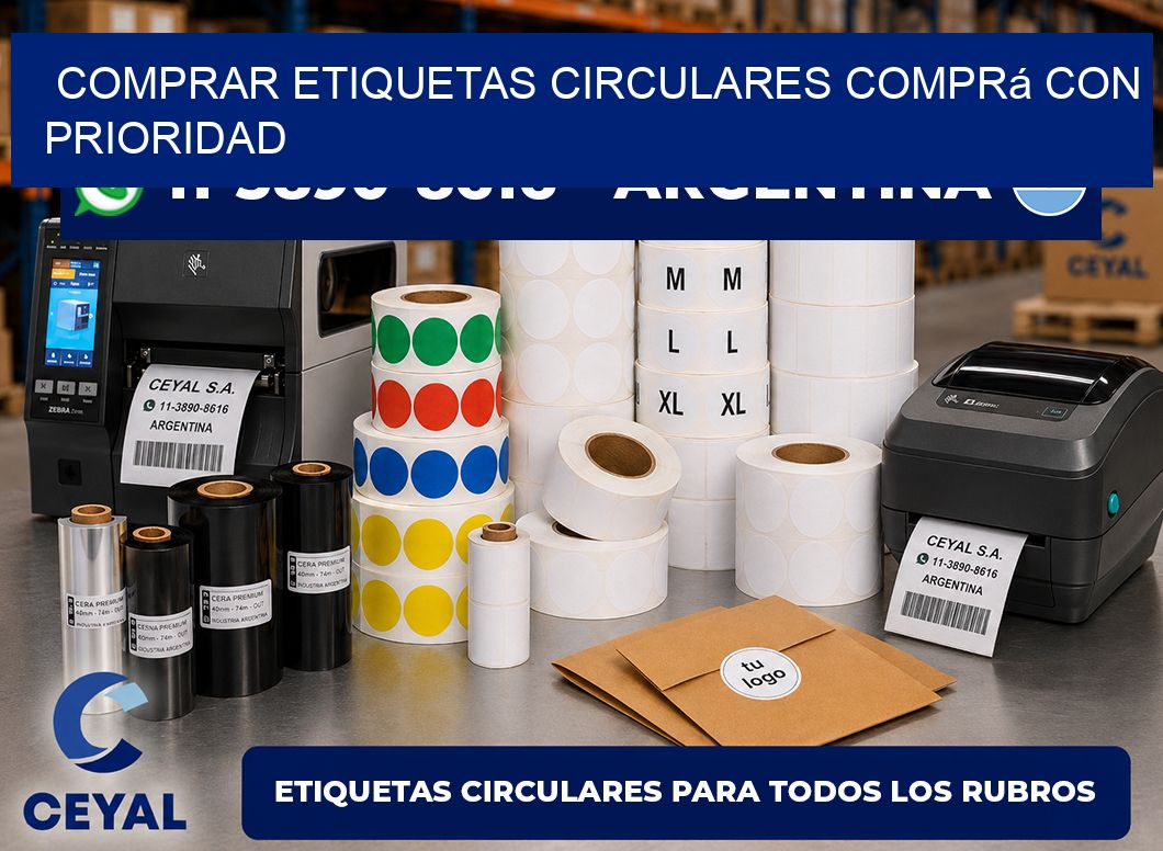 COMPRAR ETIQUETAS CIRCULARES Comprá con prioridad