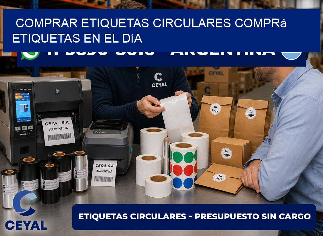 COMPRAR ETIQUETAS CIRCULARES Comprá etiquetas en el día