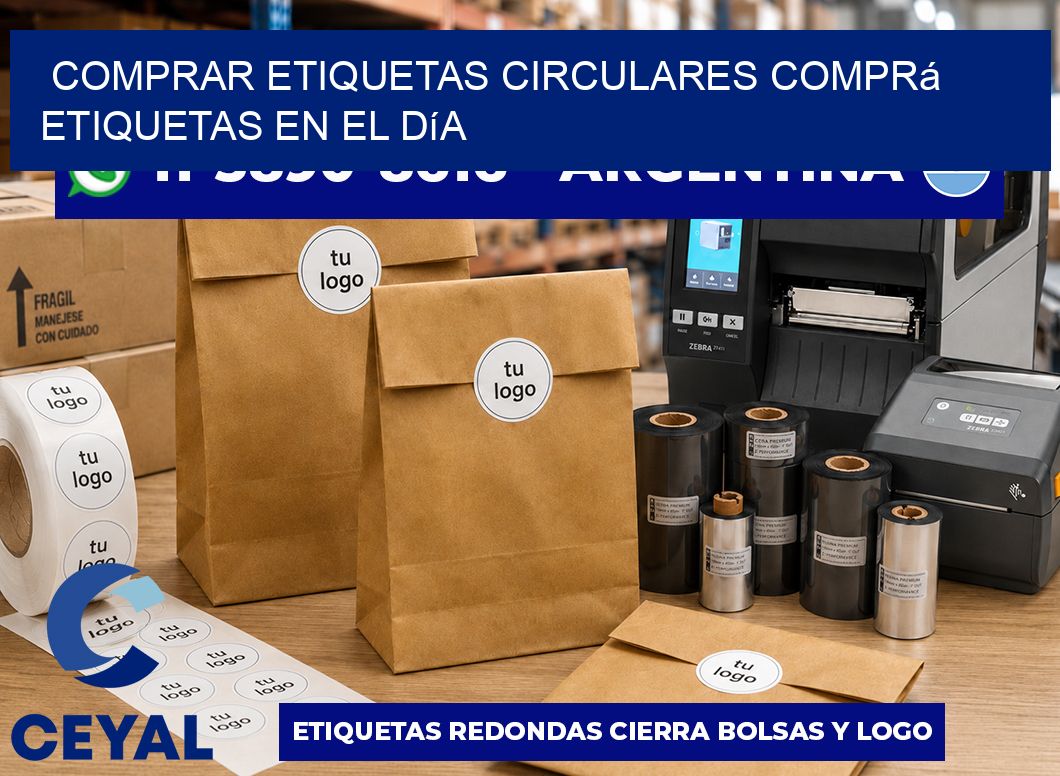 COMPRAR ETIQUETAS CIRCULARES Comprá etiquetas en el día