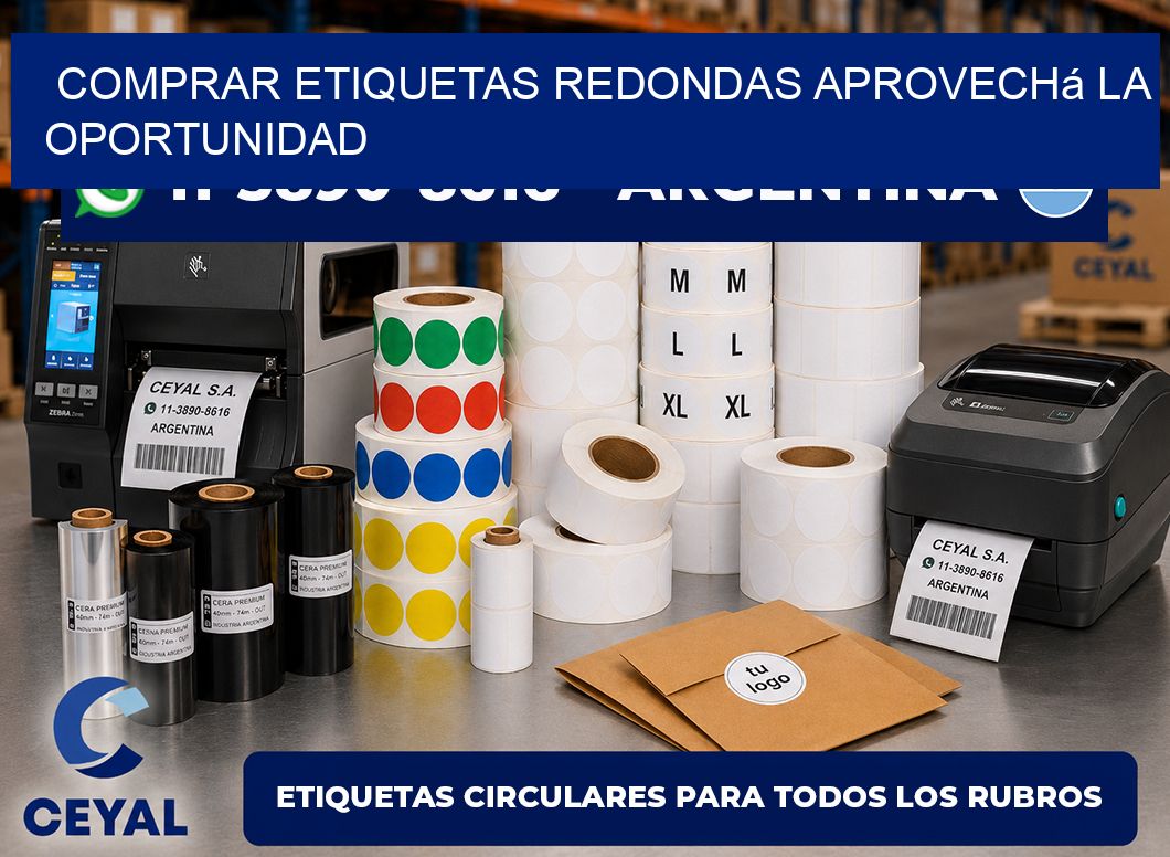 COMPRAR ETIQUETAS REDONDAS Aprovechá la oportunidad