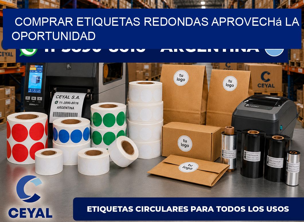 COMPRAR ETIQUETAS REDONDAS Aprovechá la oportunidad