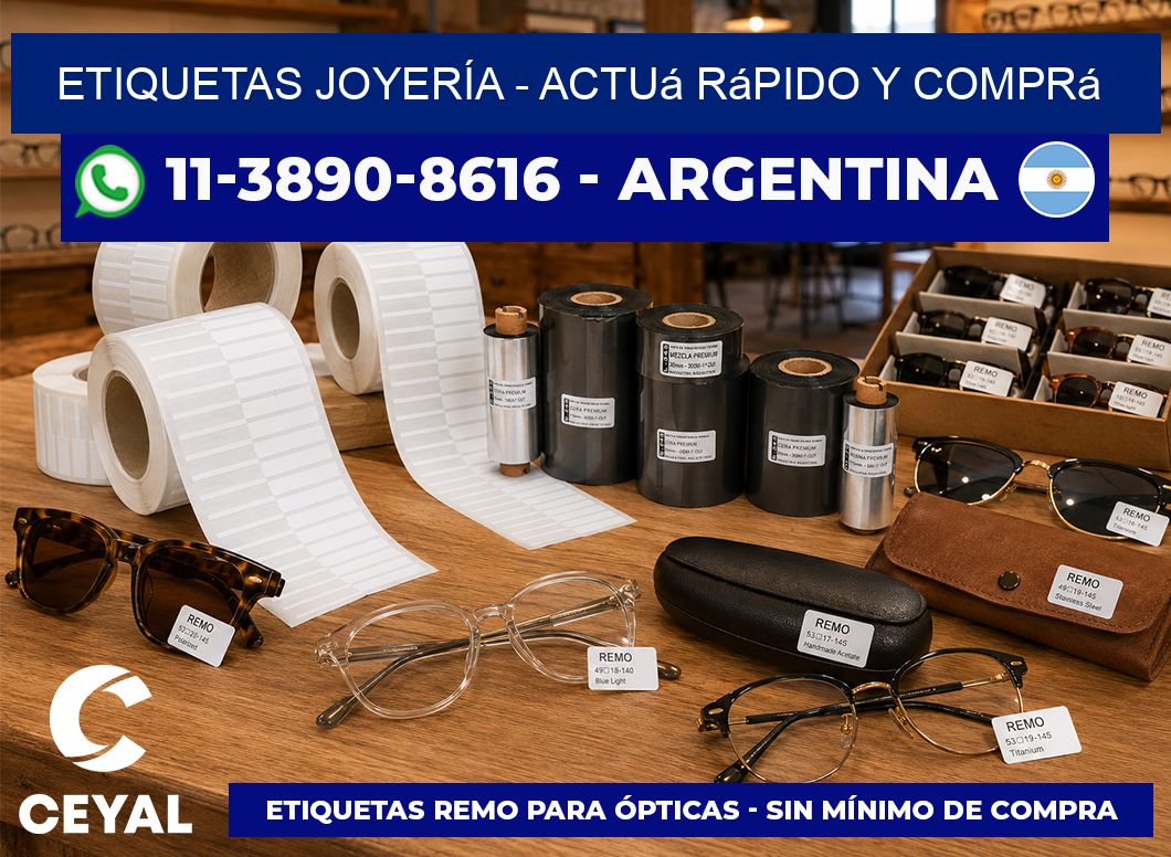 ETIQUETAS JOYERÍA - Actuá rápido y comprá