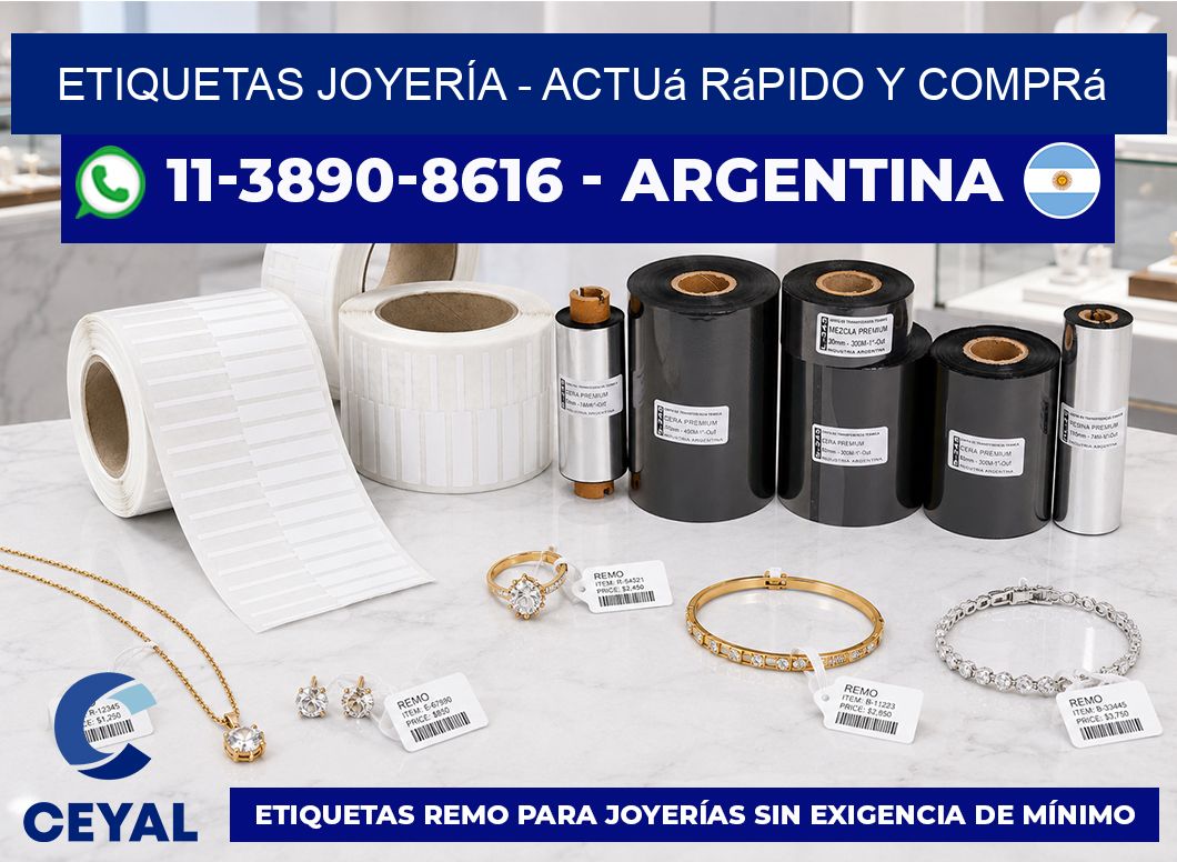 ETIQUETAS JOYERÍA – Actuá rápido y comprá