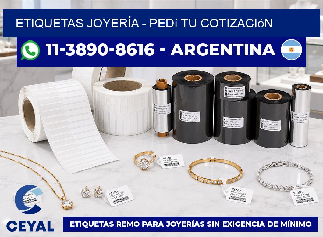 ETIQUETAS JOYERÍA - Pedí tu cotización