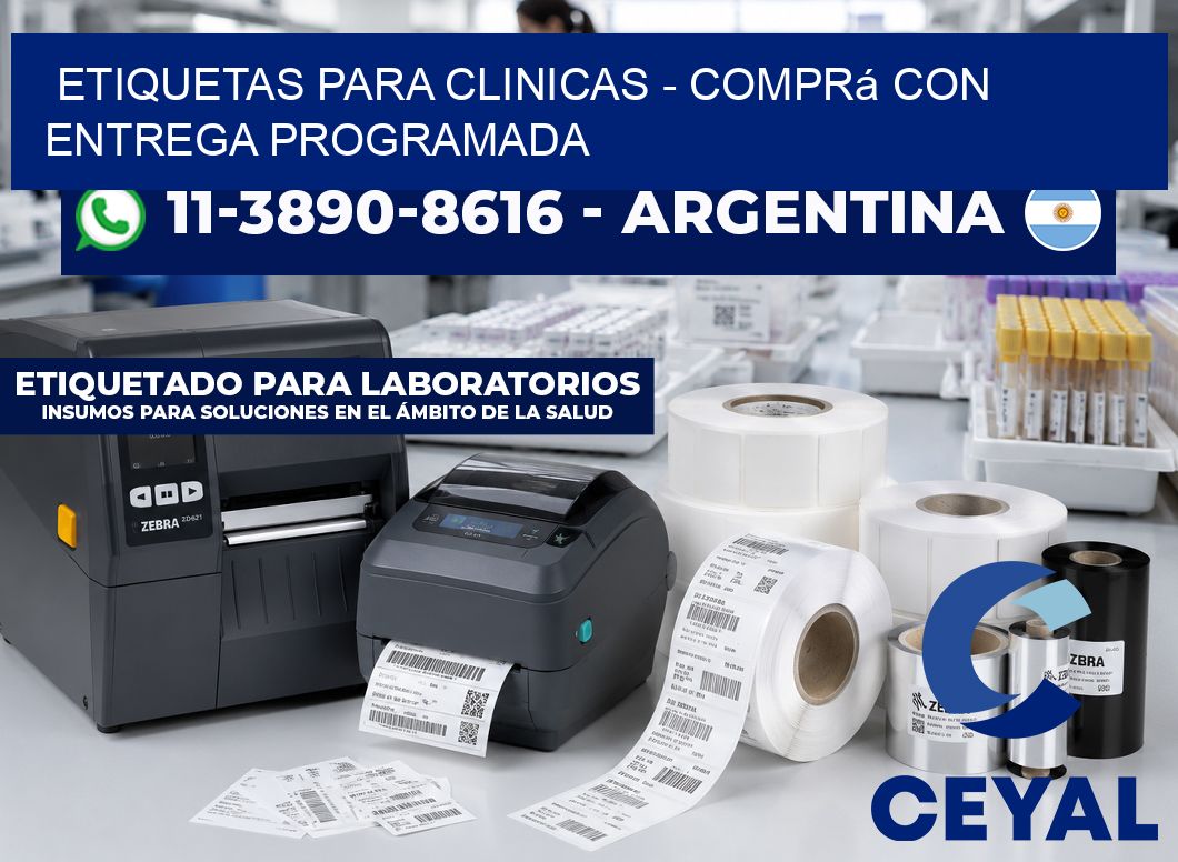 ETIQUETAS PARA CLINICAS - Comprá con entrega programada