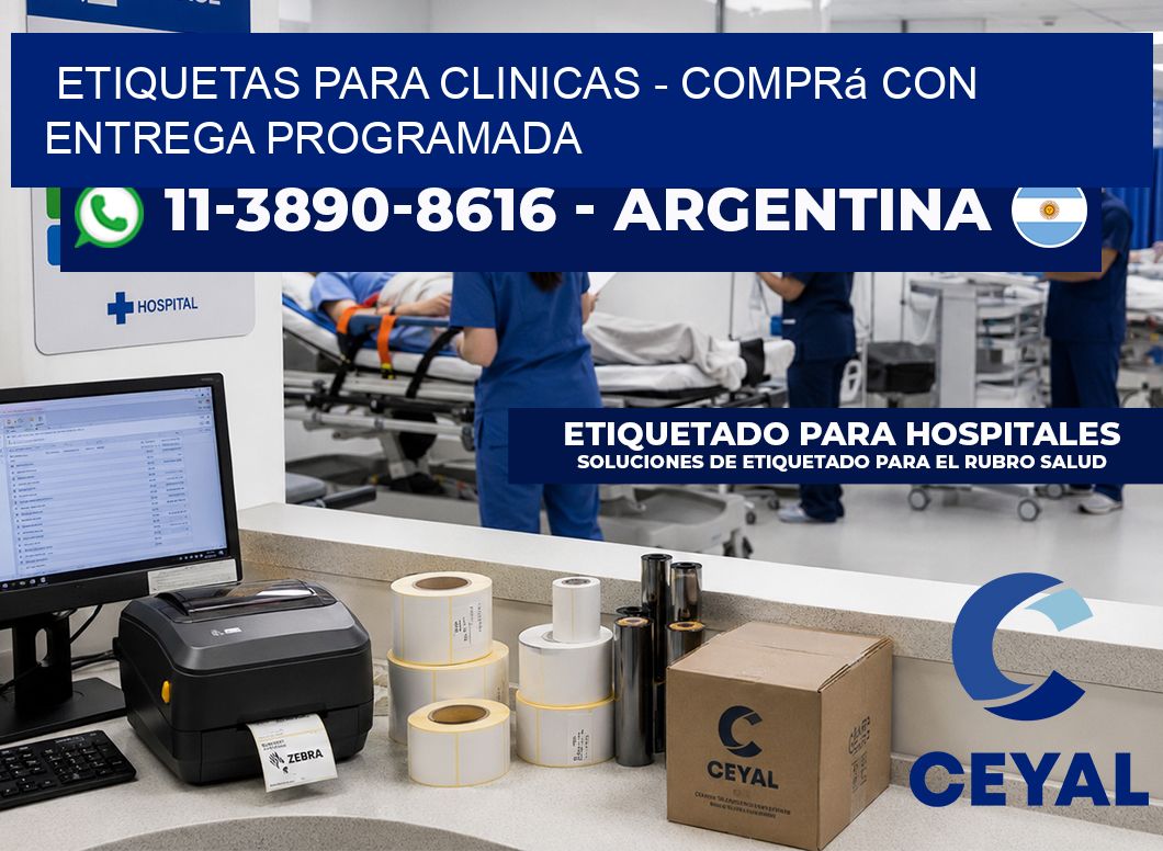 ETIQUETAS PARA CLINICAS - Comprá con entrega programada