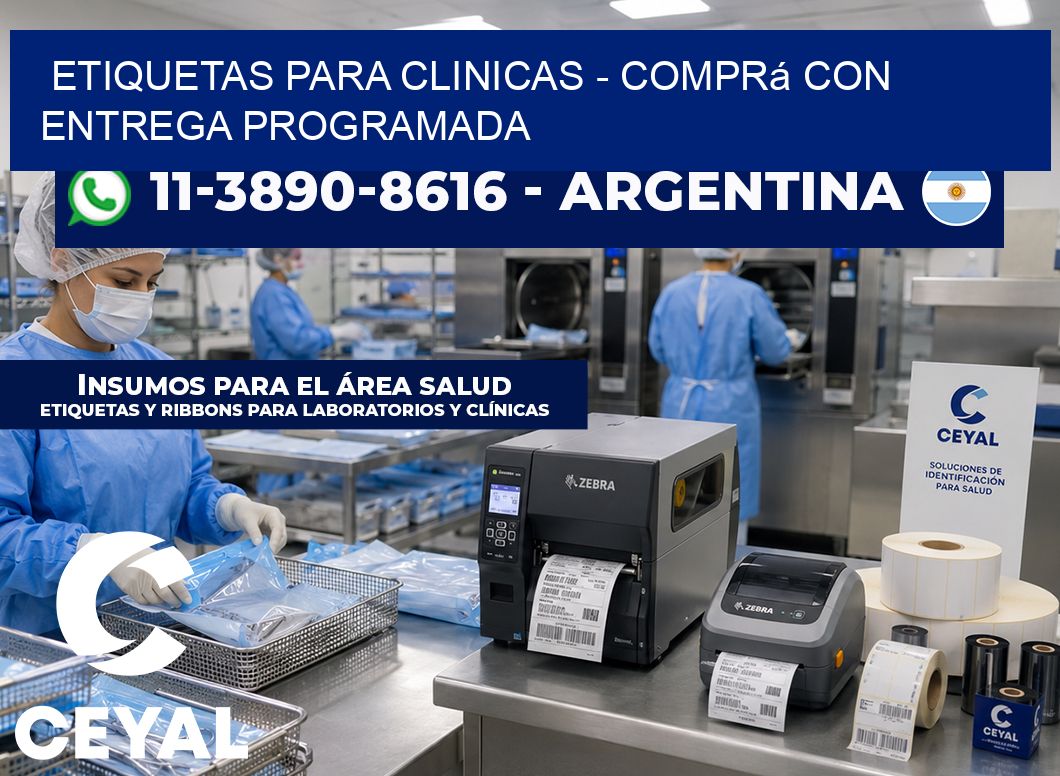 ETIQUETAS PARA CLINICAS - Comprá con entrega programada