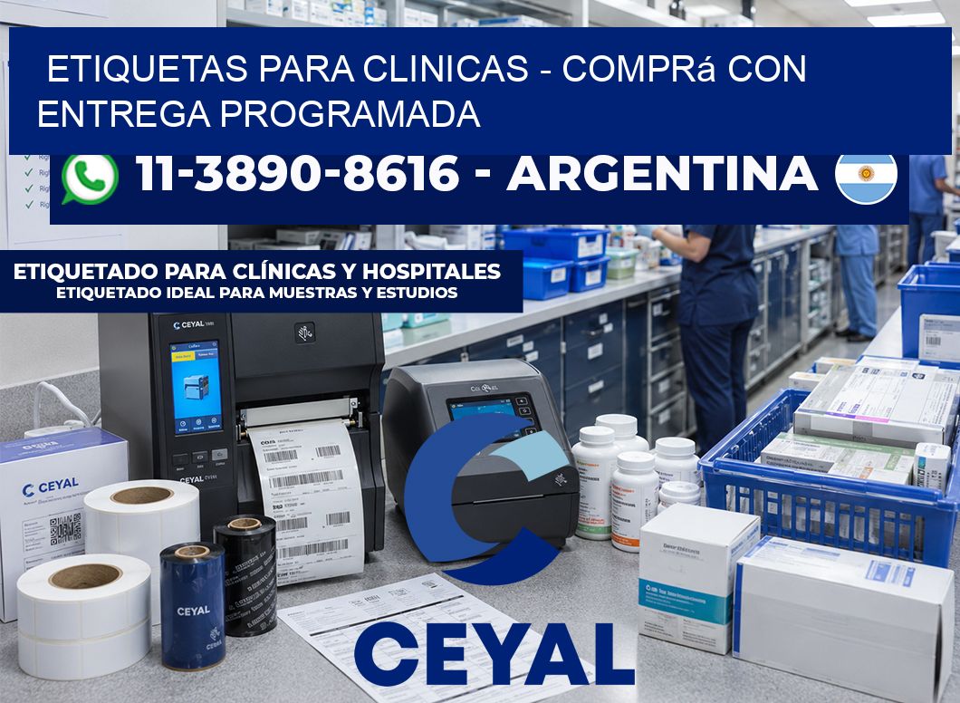 ETIQUETAS PARA CLINICAS – Comprá con entrega programada