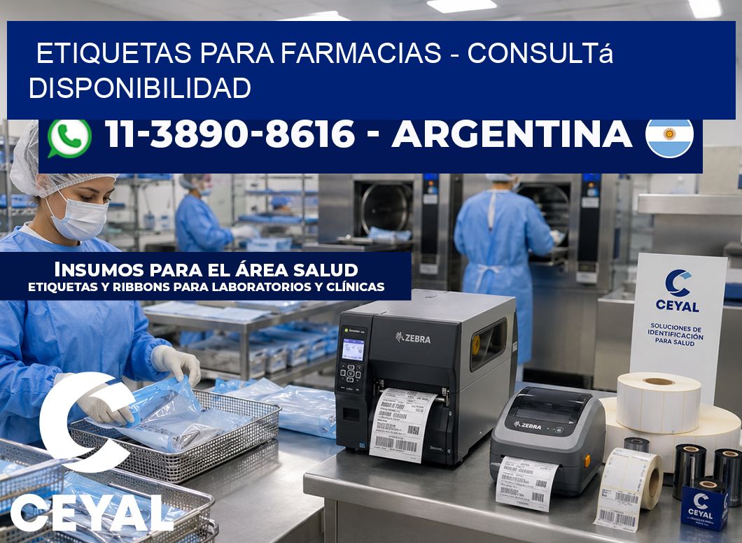 ETIQUETAS PARA FARMACIAS - Consultá disponibilidad