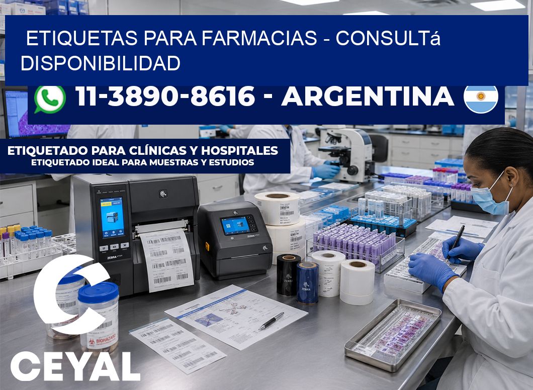 ETIQUETAS PARA FARMACIAS - Consultá disponibilidad