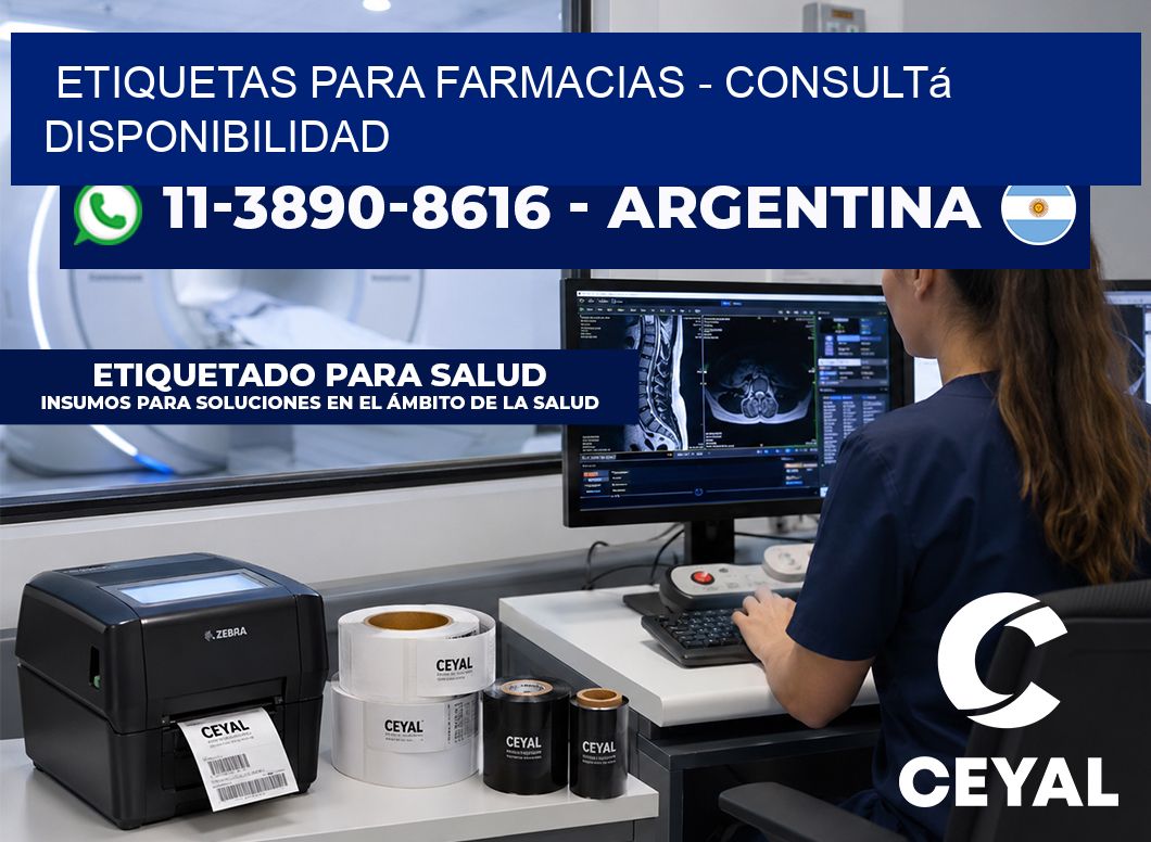 ETIQUETAS PARA FARMACIAS - Consultá disponibilidad