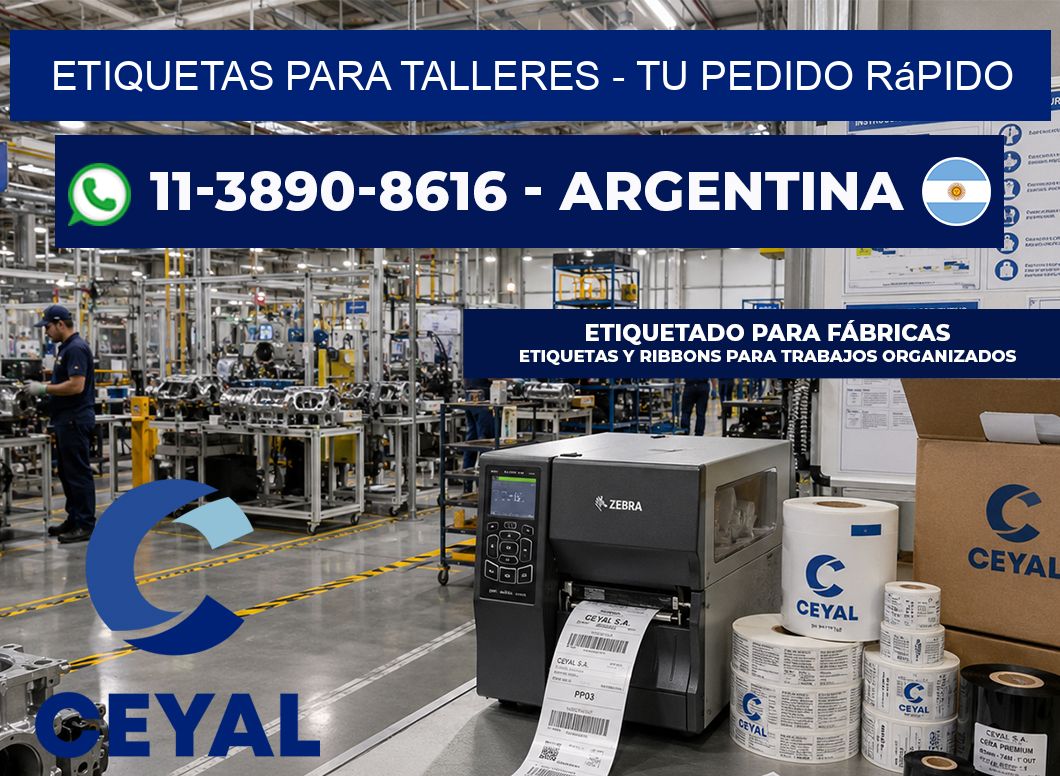 ETIQUETAS PARA TALLERES - Tu pedido rápido