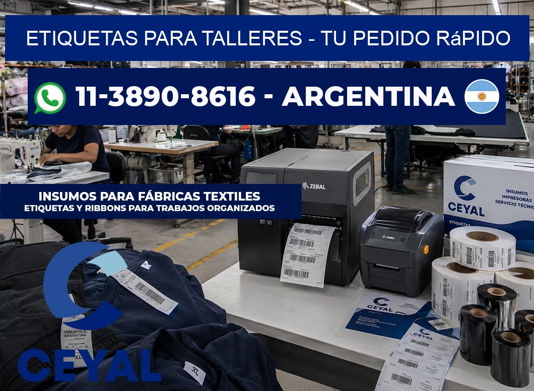 ETIQUETAS PARA TALLERES - Tu pedido rápido
