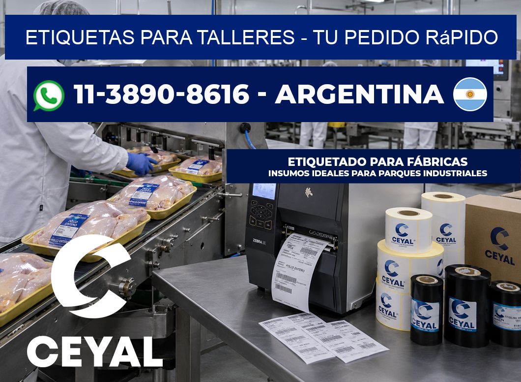 ETIQUETAS PARA TALLERES - Tu pedido rápido