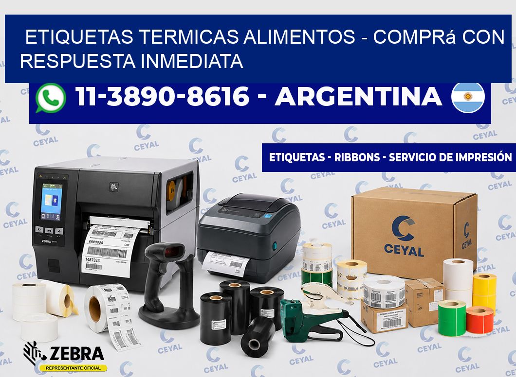 ETIQUETAS TERMICAS ALIMENTOS - Comprá con respuesta inmediata