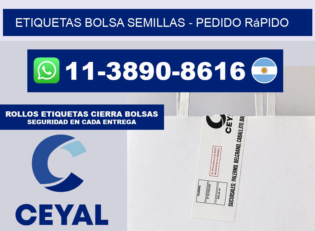 Etiquetas Bolsa semillas – Pedido rápido