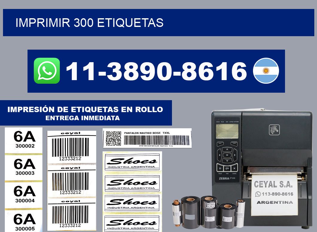 IMPRIMIR 300 ETIQUETAS