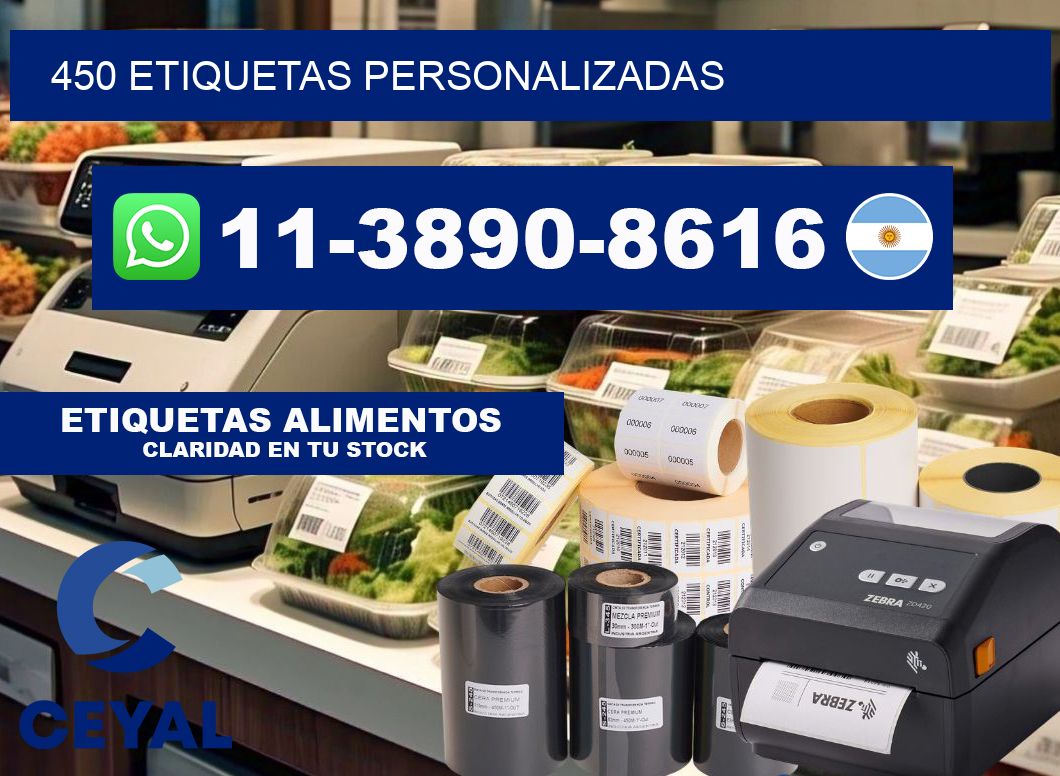 450 ETIQUETAS PERSONALIZADAS