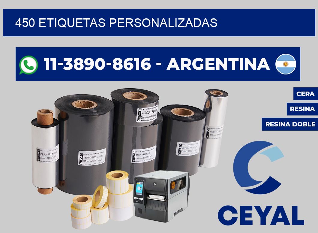 450 ETIQUETAS PERSONALIZADAS