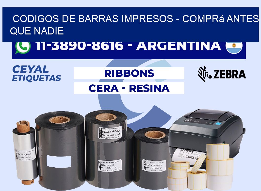 CODIGOS DE BARRAS IMPRESOS - Comprá antes que nadie
